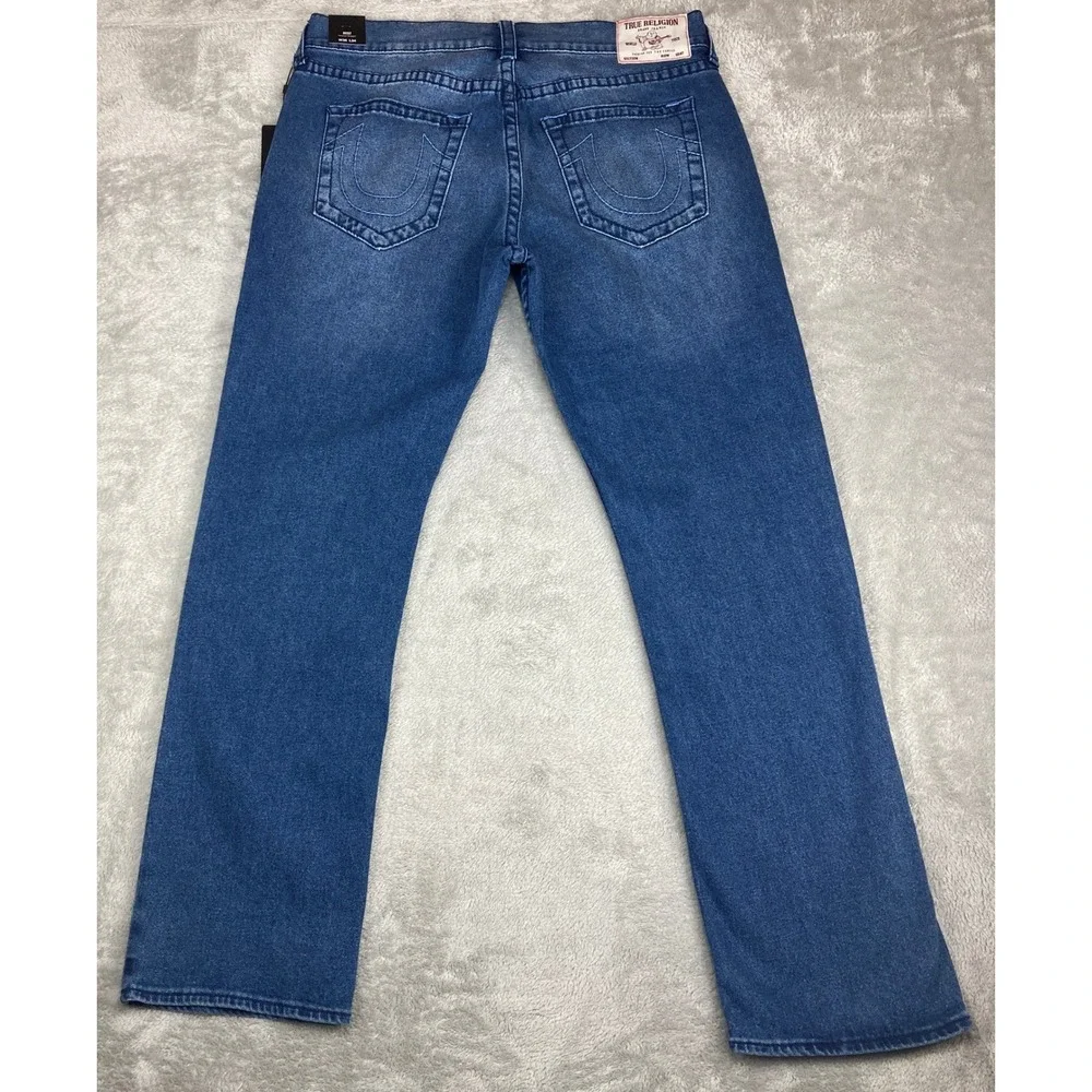 True Religion Men Ricky‎ Relaxed Straight Jeans Medium Harmonious Wash Size 36